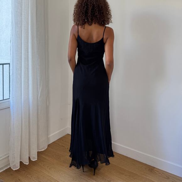 Italian Vintage Black Mesh Slip Dress (XS/S) - Picture 3 of 7